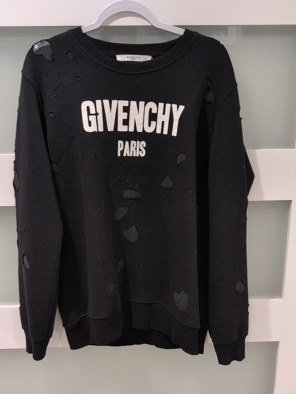 GivenchyGivenchy Double-Layered Ripped Hoodie